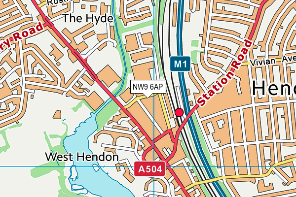 NW9 6AP map - OS VectorMap District (Ordnance Survey)