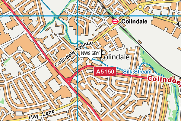NW9 6BY map - OS VectorMap District (Ordnance Survey)