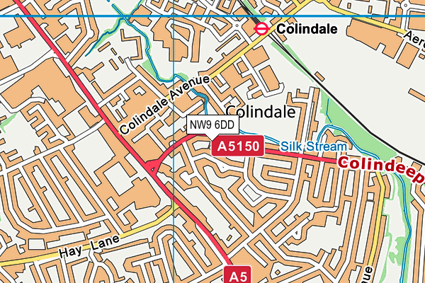 NW9 6DD map - OS VectorMap District (Ordnance Survey)