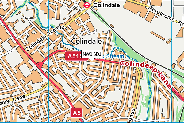 Map of COLINDALE MEDICAL CENTRE L.P. at district scale