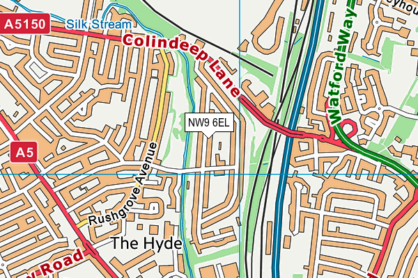 NW9 6EL map - OS VectorMap District (Ordnance Survey)