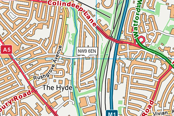 NW9 6EN map - OS VectorMap District (Ordnance Survey)