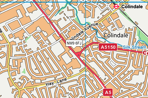 The Gym Group (London Colindale) map (NW9 6FJ) - OS VectorMap District (Ordnance Survey)