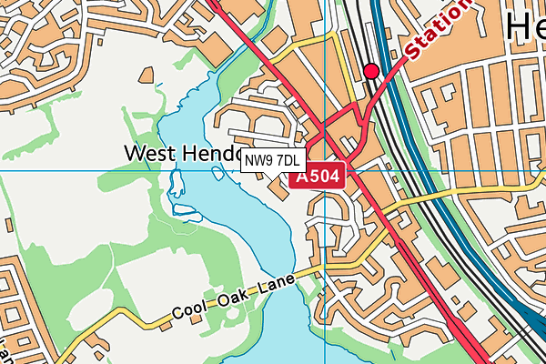 NW9 7DL map - OS VectorMap District (Ordnance Survey)