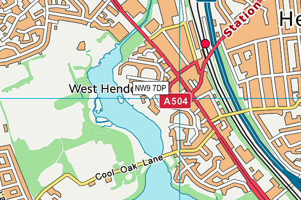 NW9 7DP map - OS VectorMap District (Ordnance Survey)