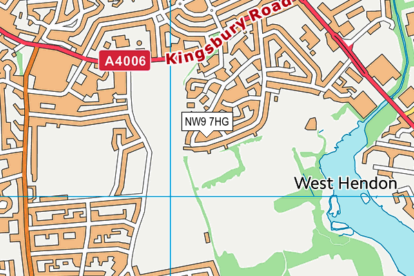 NW9 7HG map - OS VectorMap District (Ordnance Survey)