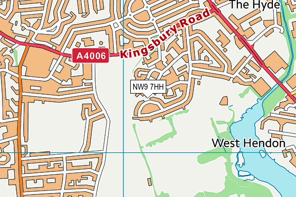 NW9 7HH map - OS VectorMap District (Ordnance Survey)