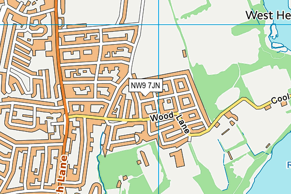 NW9 7JN map - OS VectorMap District (Ordnance Survey)