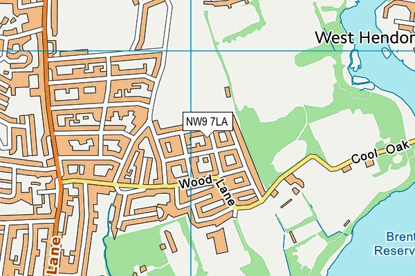 NW9 7LA map - OS VectorMap District (Ordnance Survey)