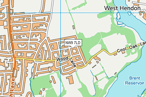 NW9 7LD map - OS VectorMap District (Ordnance Survey)