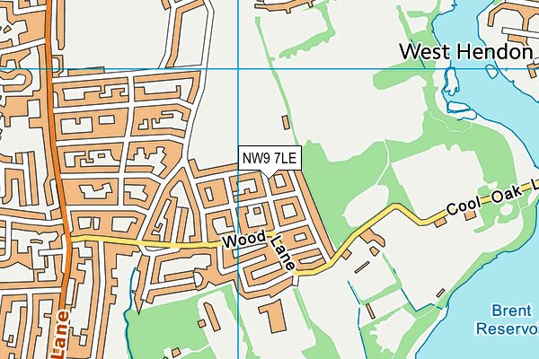 NW9 7LE map - OS VectorMap District (Ordnance Survey)
