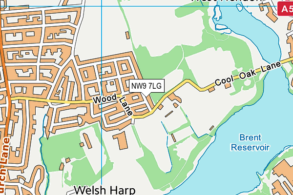 NW9 7LG map - OS VectorMap District (Ordnance Survey)