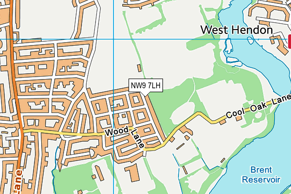 NW9 7LH map - OS VectorMap District (Ordnance Survey)