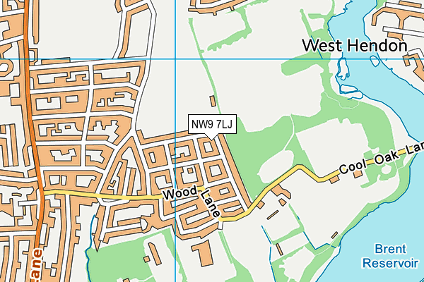 NW9 7LJ map - OS VectorMap District (Ordnance Survey)