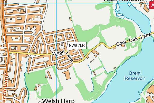 NW9 7LR map - OS VectorMap District (Ordnance Survey)