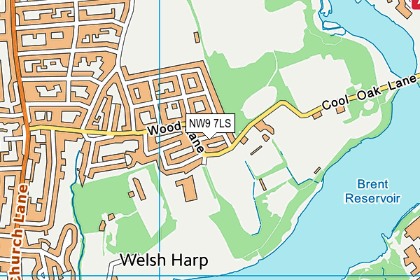 NW9 7LS map - OS VectorMap District (Ordnance Survey)