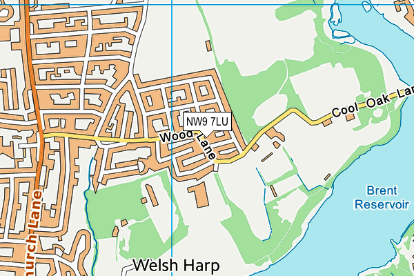 NW9 7LU map - OS VectorMap District (Ordnance Survey)