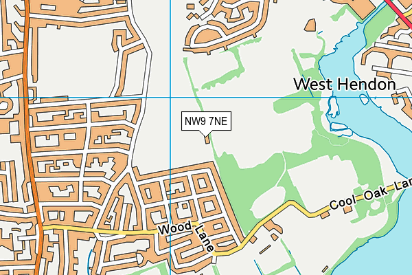 Silver Jubilee Park (Brent) map (NW9 7NE) - OS VectorMap District (Ordnance Survey)