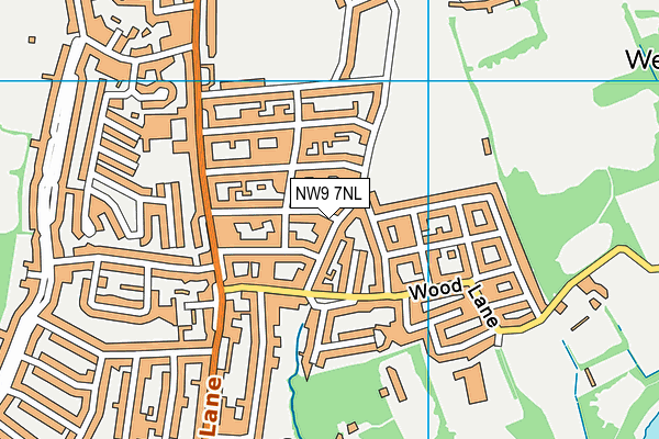 NW9 7NL map - OS VectorMap District (Ordnance Survey)