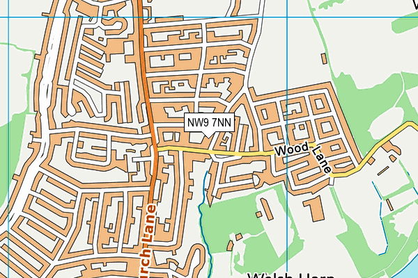 NW9 7NN map - OS VectorMap District (Ordnance Survey)