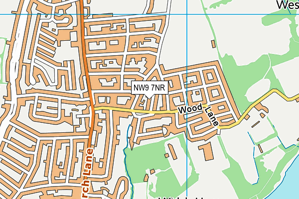 NW9 7NR map - OS VectorMap District (Ordnance Survey)