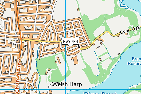 NW9 7PH map - OS VectorMap District (Ordnance Survey)