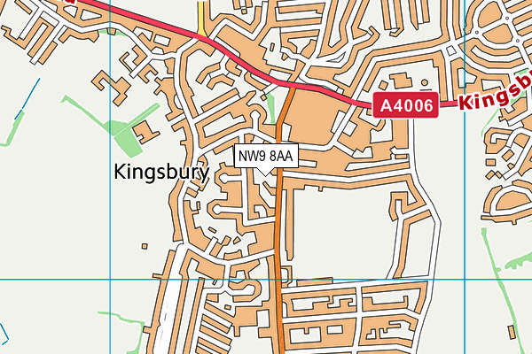 NW9 8AA map - OS VectorMap District (Ordnance Survey)