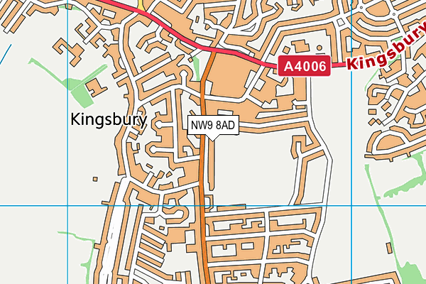 NW9 8AD map - OS VectorMap District (Ordnance Survey)