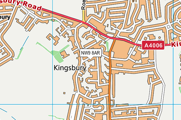 NW9 8AR map - OS VectorMap District (Ordnance Survey)