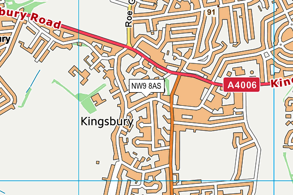 NW9 8AS map - OS VectorMap District (Ordnance Survey)