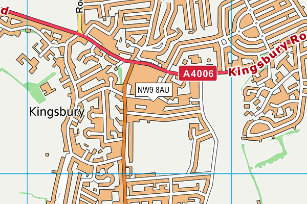 NW9 8AU map - OS VectorMap District (Ordnance Survey)