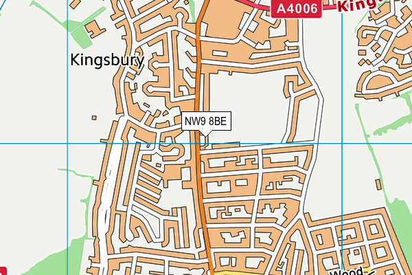 NW9 8BE map - OS VectorMap District (Ordnance Survey)