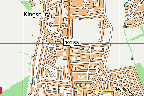 NW9 8BG map - OS VectorMap District (Ordnance Survey)