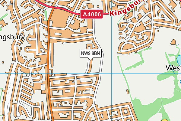 NW9 8BN map - OS VectorMap District (Ordnance Survey)