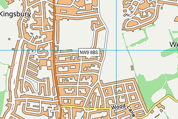 NW9 8BS map - OS VectorMap District (Ordnance Survey)