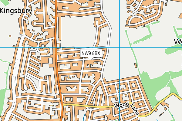 NW9 8BX map - OS VectorMap District (Ordnance Survey)