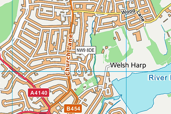 NW9 8DE map - OS VectorMap District (Ordnance Survey)