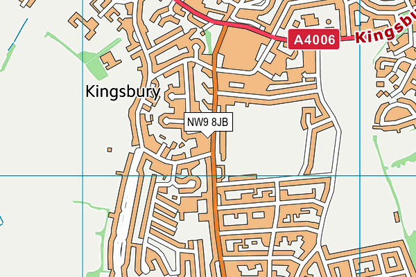 NW9 8JB map - OS VectorMap District (Ordnance Survey)