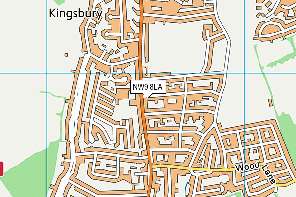 NW9 8LA map - OS VectorMap District (Ordnance Survey)