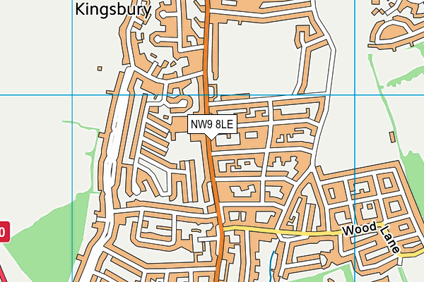 NW9 8LE map - OS VectorMap District (Ordnance Survey)