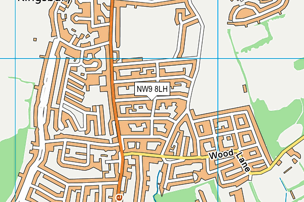 NW9 8LH map - OS VectorMap District (Ordnance Survey)
