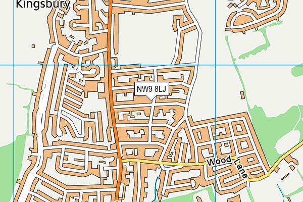 NW9 8LJ map - OS VectorMap District (Ordnance Survey)