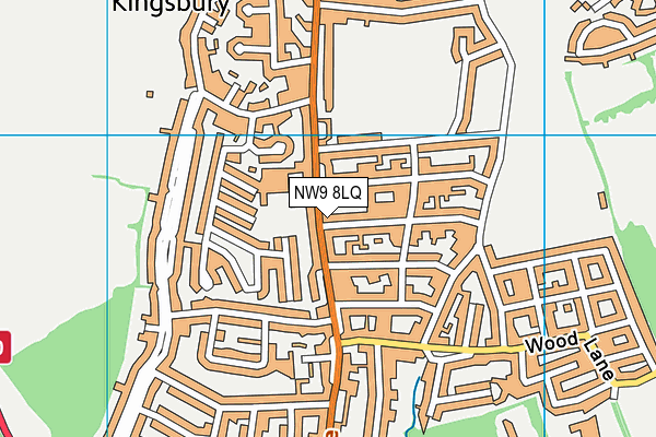 NW9 8LQ map - OS VectorMap District (Ordnance Survey)