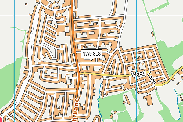 NW9 8LS map - OS VectorMap District (Ordnance Survey)
