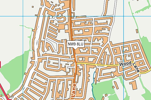 NW9 8LU map - OS VectorMap District (Ordnance Survey)