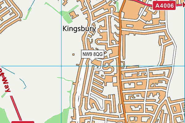 NW9 8QG map - OS VectorMap District (Ordnance Survey)