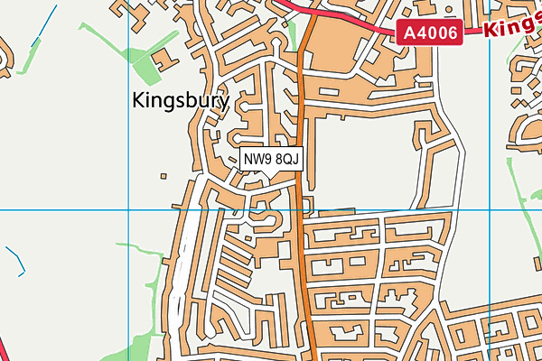 NW9 8QJ map - OS VectorMap District (Ordnance Survey)