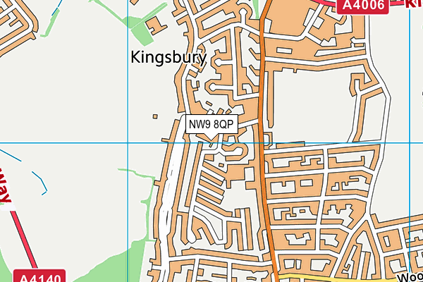 NW9 8QP map - OS VectorMap District (Ordnance Survey)