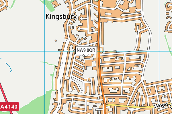 NW9 8QR map - OS VectorMap District (Ordnance Survey)