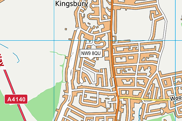 NW9 8QU map - OS VectorMap District (Ordnance Survey)